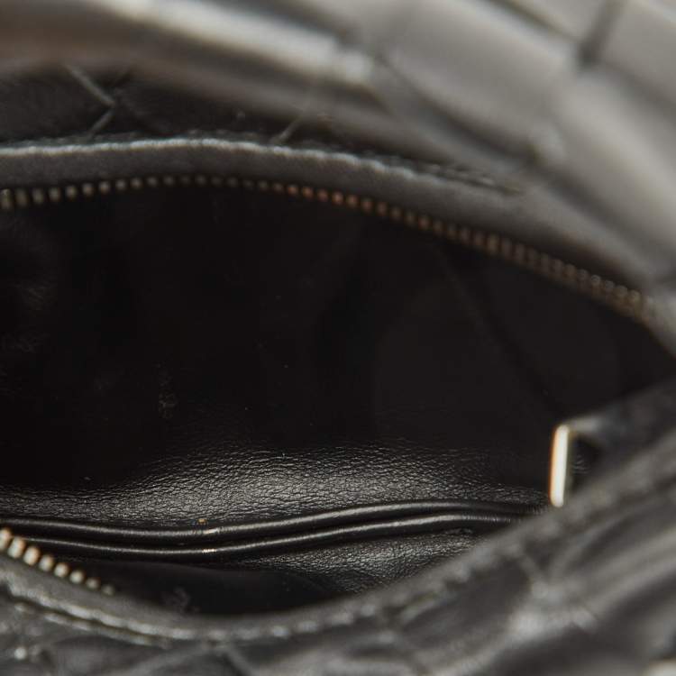 Pre Owned Bottega Veneta Black Intrecciato Leather Micro Candy Jodie Bag