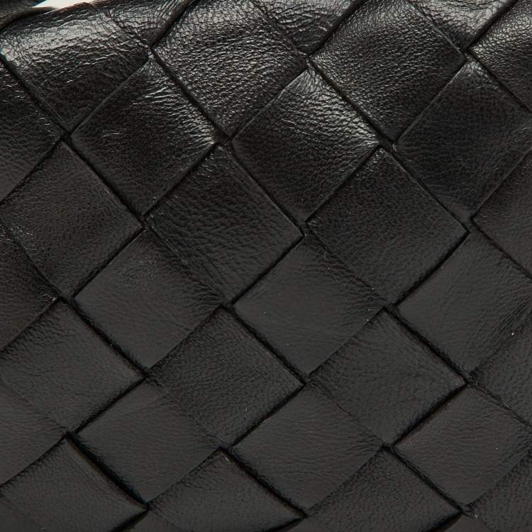 Pre Owned Bottega Veneta Black Intrecciato Leather Micro Candy Jodie Bag
