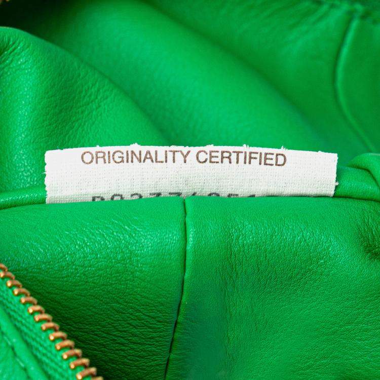Pre Owned Bottega Veneta Green Mini Nappa Double Knot Bag