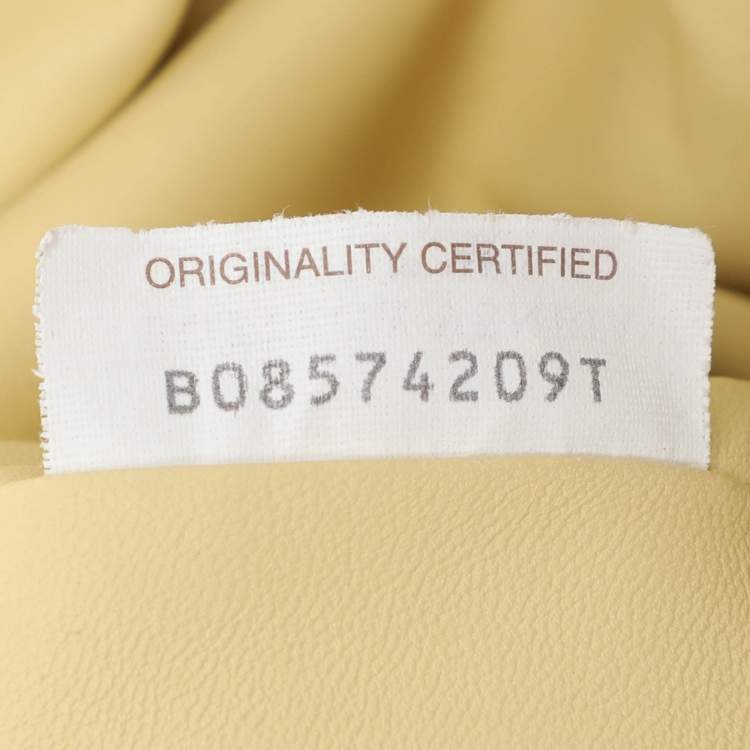 Pre Owned Bottega Veneta Yellow Intrecciato Leather Large Pouch Clutch
