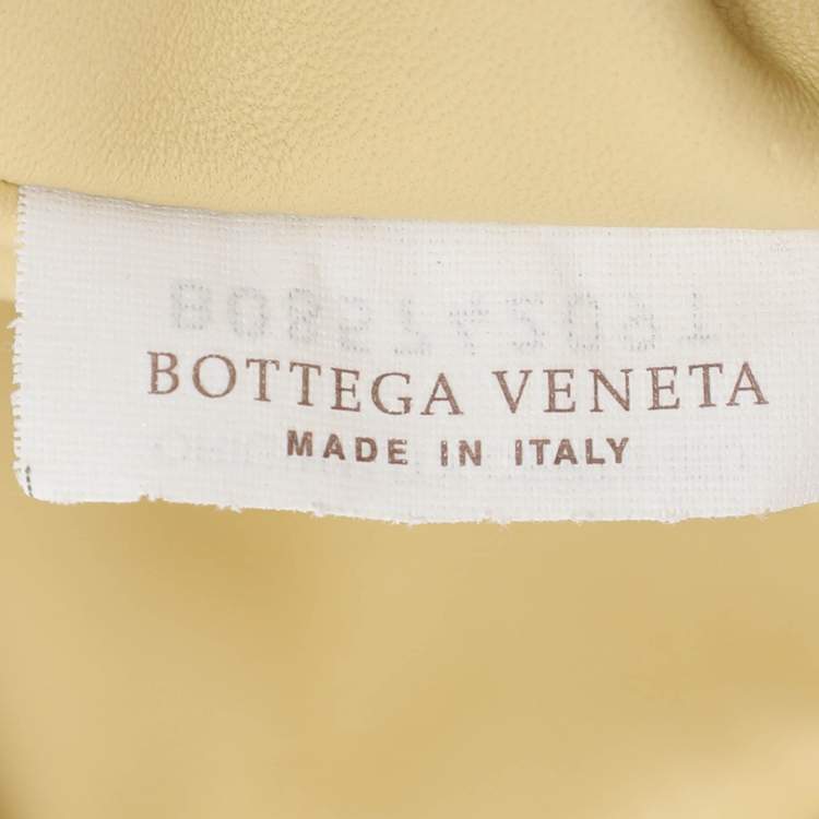 Pre Owned Bottega Veneta Yellow Intrecciato Leather Large Pouch Clutch