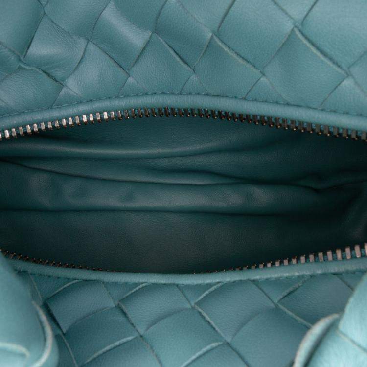 Pre Owned Bottega Veneta Blue Mini Nappa Intrecciato Jodie