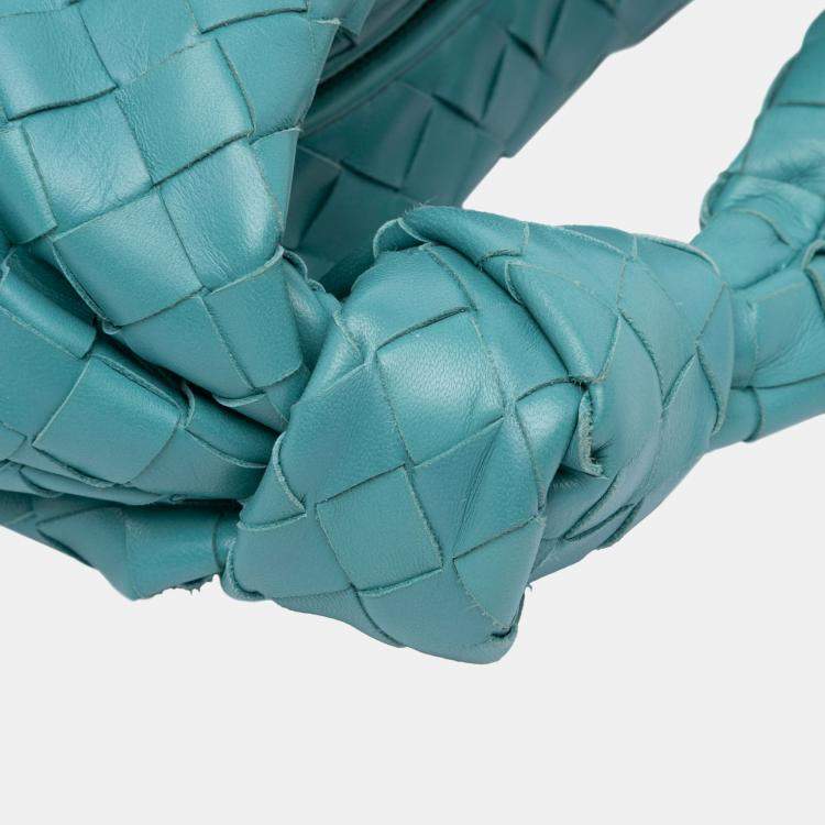 Pre Owned Bottega Veneta Blue Mini Nappa Intrecciato Jodie