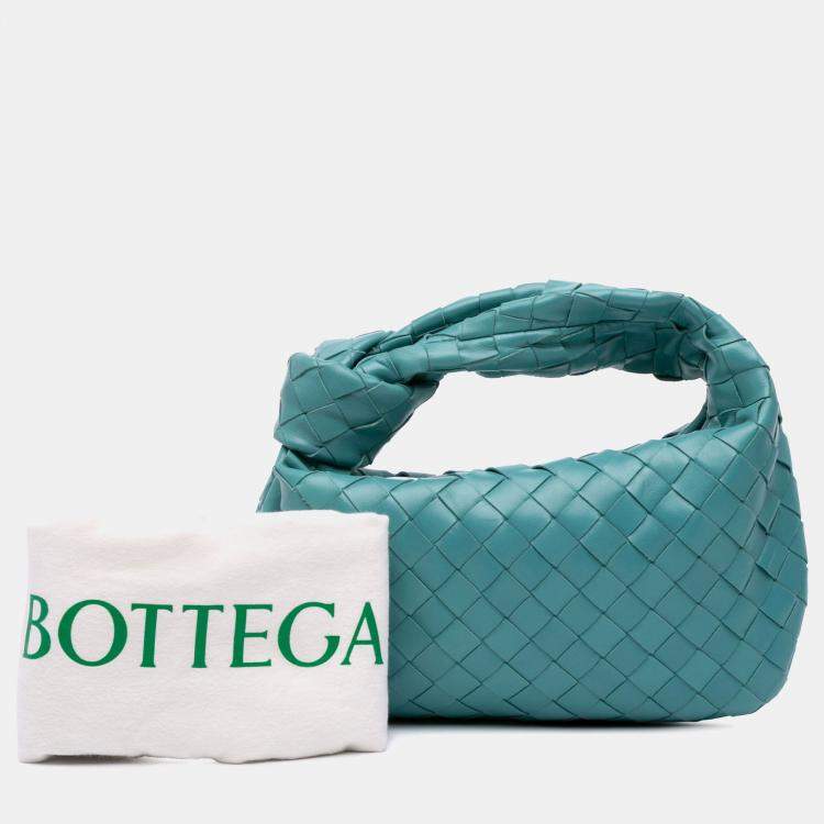 Pre Owned Bottega Veneta Blue Mini Nappa Intrecciato Jodie
