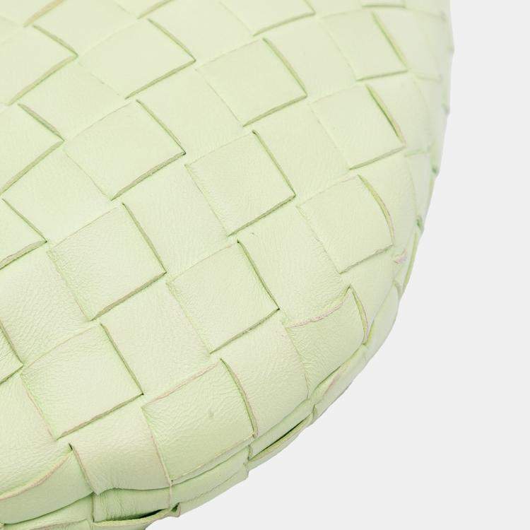 Pre Owned Bottega Veneta Green Mini Nappa Intrecciato Jodie