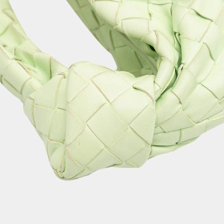 Pre Owned Bottega Veneta Green Mini Nappa Intrecciato Jodie