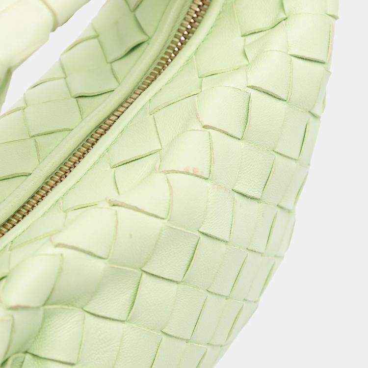Pre Owned Bottega Veneta Green Mini Nappa Intrecciato Jodie