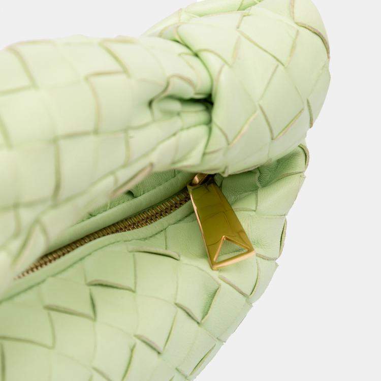 Pre Owned Bottega Veneta Green Mini Nappa Intrecciato Jodie