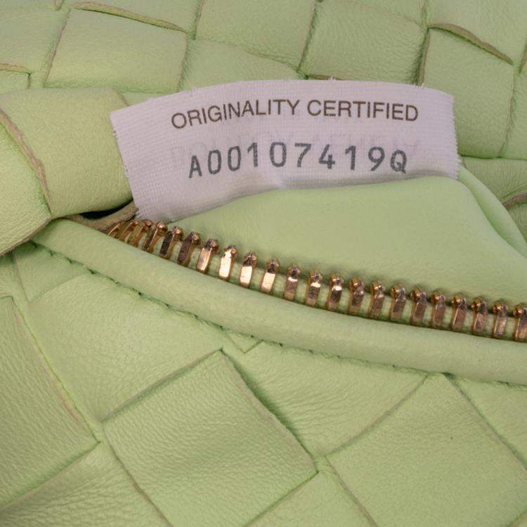 Pre Owned Bottega Veneta Green Mini Nappa Intrecciato Jodie