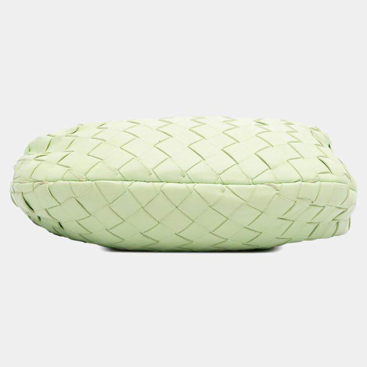 Pre Owned Bottega Veneta Green Mini Nappa Intrecciato Jodie