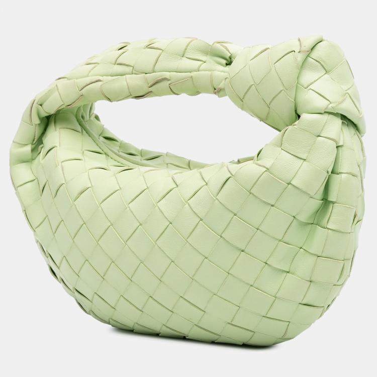 Pre Owned Bottega Veneta Green Mini Nappa Intrecciato Jodie