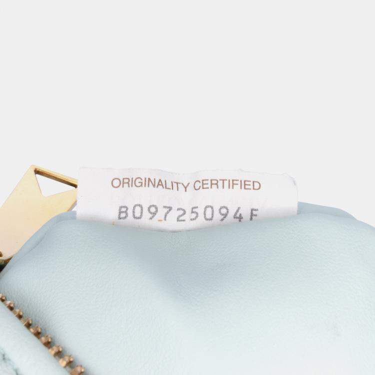 Pre Owned Bottega Veneta Blue Mini Nappa Intrecciato Jodie