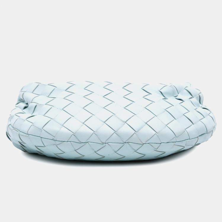 Pre Owned Bottega Veneta Blue Mini Nappa Intrecciato Jodie