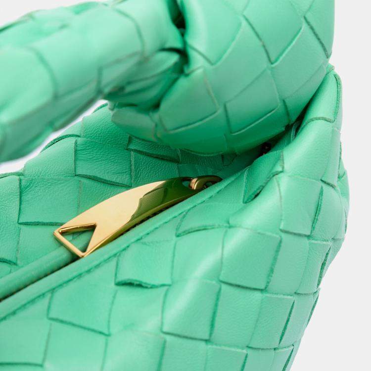 Pre Owned Bottega Veneta Green Mini Nappa Intrecciato Jodie
