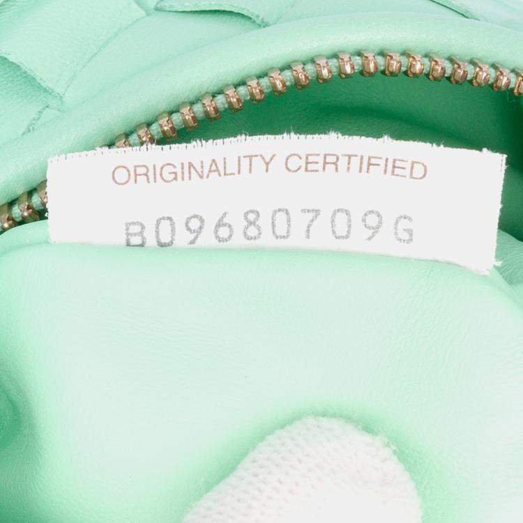Pre Owned Bottega Veneta Green Mini Nappa Intrecciato Jodie