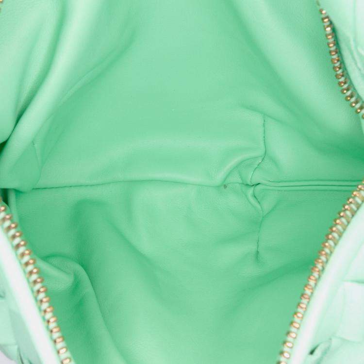 Pre Owned Bottega Veneta Green Mini Nappa Intrecciato Jodie