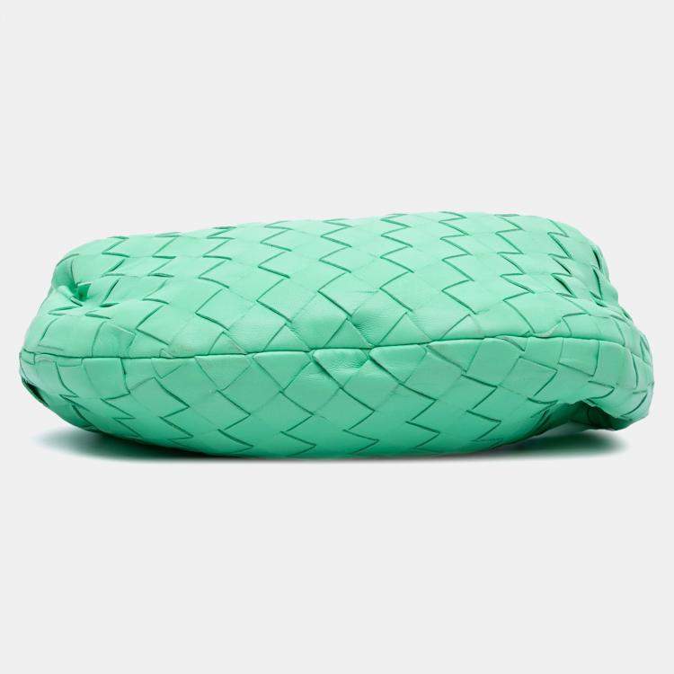 Pre Owned Bottega Veneta Green Mini Nappa Intrecciato Jodie