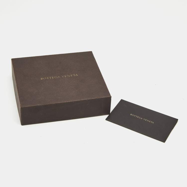 Pre Owned Bottega Veneta Red Intrecciato Leather Zip Bifold Card Holder