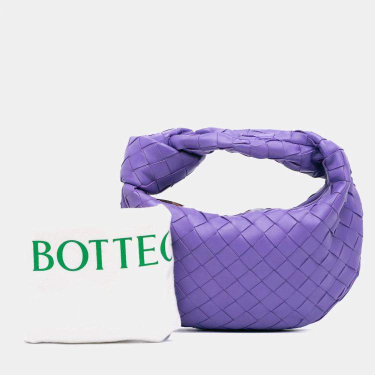 Pre Owned Bottega Veneta Purple Mini Nappa Intrecciato Jodie
