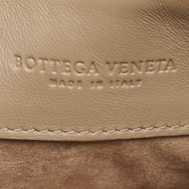 Pre Owned Bottega Veneta Grey Intrecciato Leather Baby Olimpia Shoulder Bag