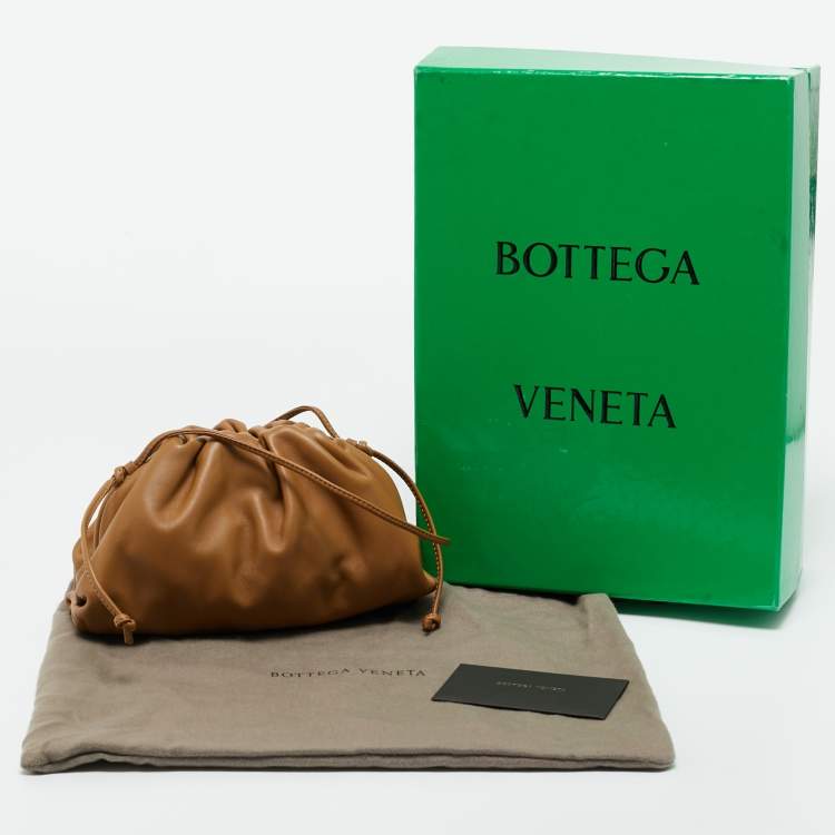 Pre Owned Bottega Veneta Brown Leather The Mini Pouch Bag