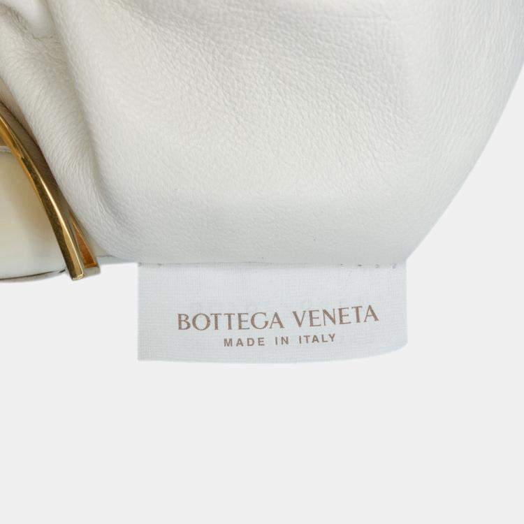 Pre Owned Bottega Veneta White Mini Patent Intrecciato Jodie