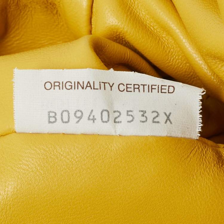 Pre Owned Bottega Veneta Yellow Intrecciato Leather Mini The Pouch Bag