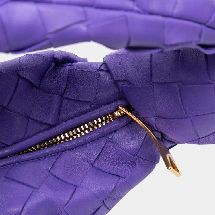 Pre Owned Bottega Veneta Purple Mini Nappa Intrecciato Jodie