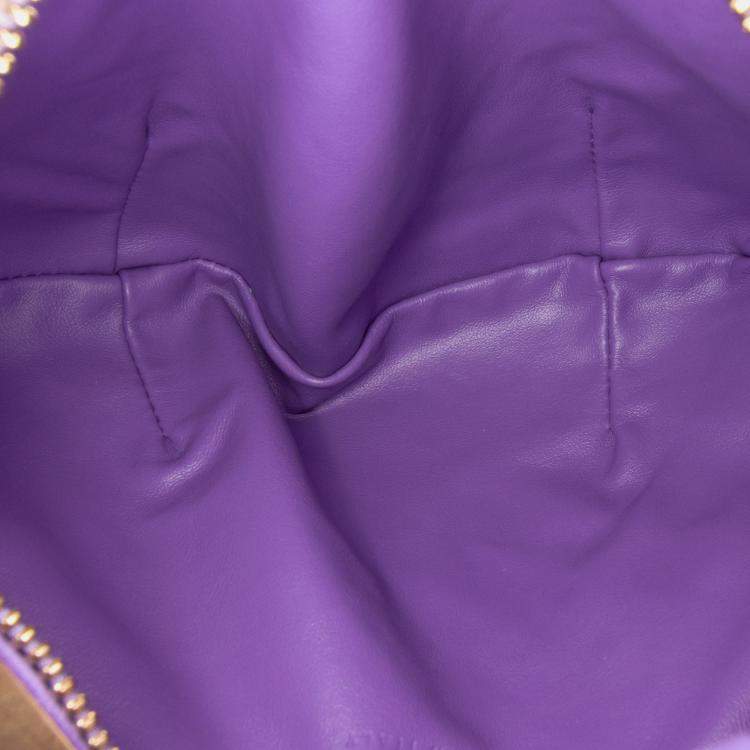 Pre Owned Bottega Veneta Purple Mini Nappa Intrecciato Jodie