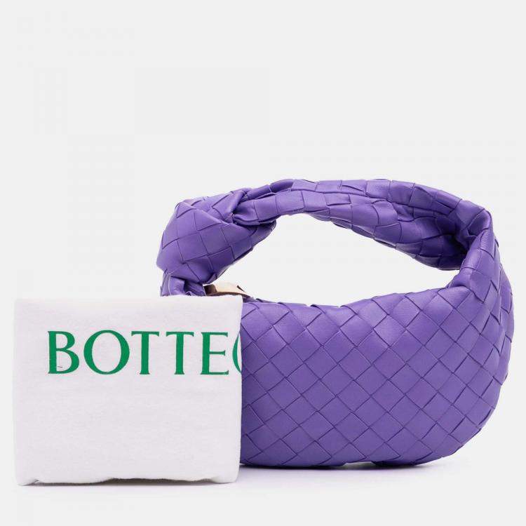 Pre Owned Bottega Veneta Purple Mini Nappa Intrecciato Jodie