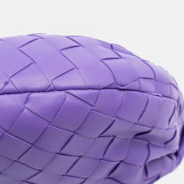 Pre Owned Bottega Veneta Purple Mini Nappa Intrecciato Jodie