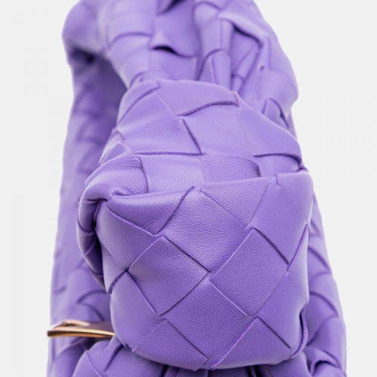 Pre Owned Bottega Veneta Purple Mini Nappa Intrecciato Jodie