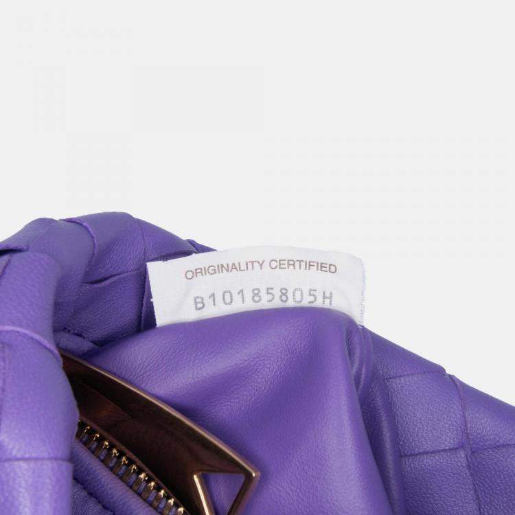 Pre Owned Bottega Veneta Purple Mini Nappa Intrecciato Jodie