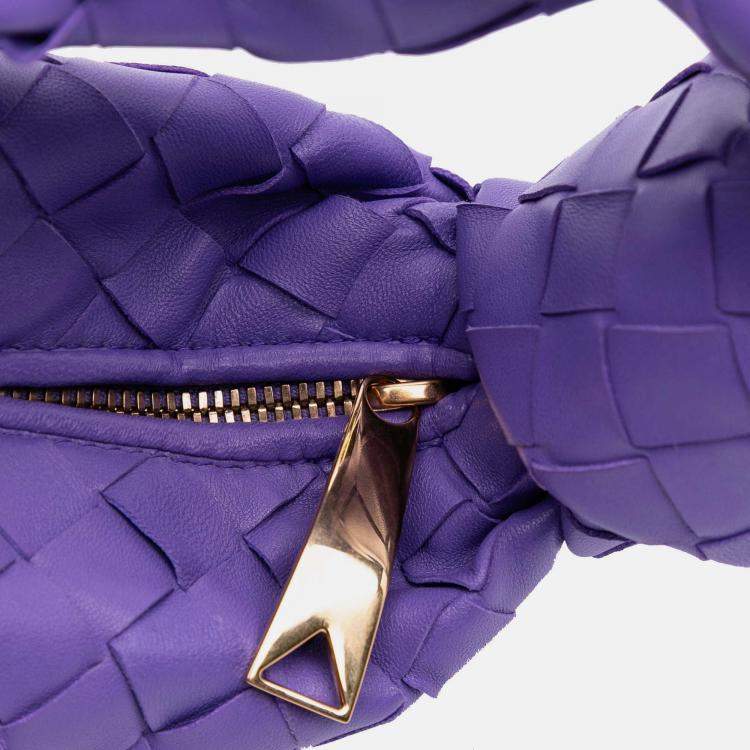 Pre Owned Bottega Veneta Purple Mini Nappa Intrecciato Jodie