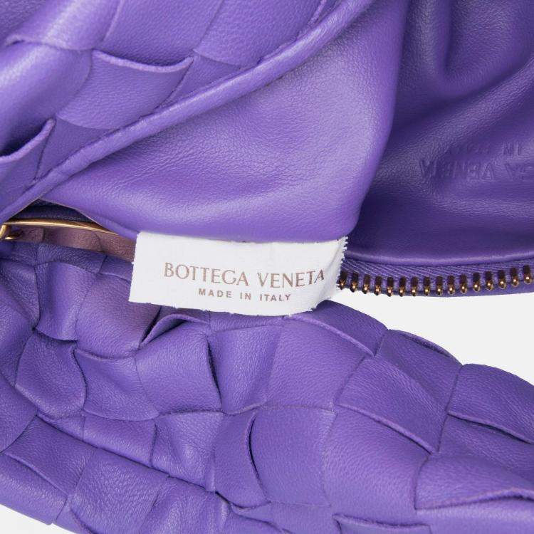 Pre Owned Bottega Veneta Purple Mini Nappa Intrecciato Jodie