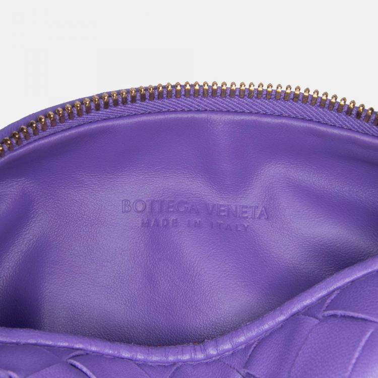 Pre Owned Bottega Veneta Purple Mini Nappa Intrecciato Jodie