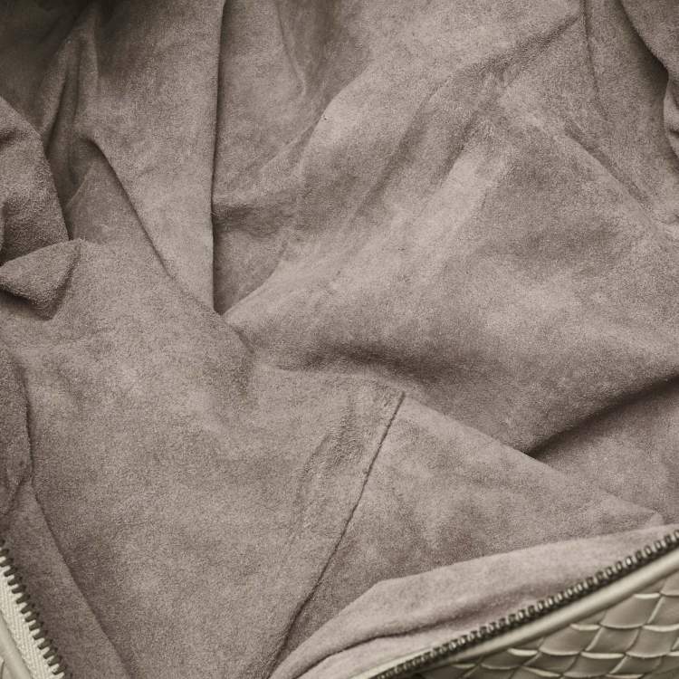 Pre Owned Bottega Veneta Beige Intrecciato Leather Maxi Convertible Tote
