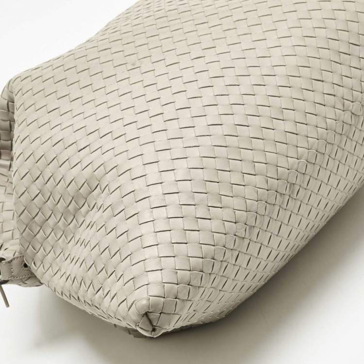 Pre Owned Bottega Veneta Beige Intrecciato Leather Maxi Convertible Tote