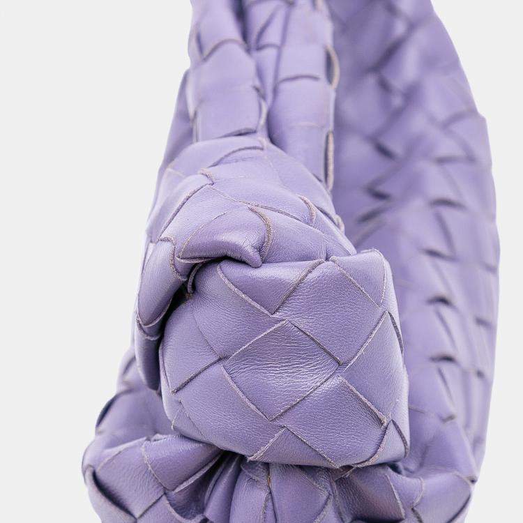 Pre Owned Bottega Veneta Purple Mini Nappa Intrecciato Jodie