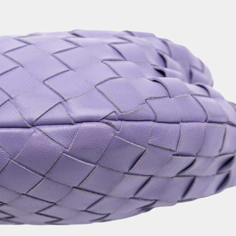 Pre Owned Bottega Veneta Purple Mini Nappa Intrecciato Jodie