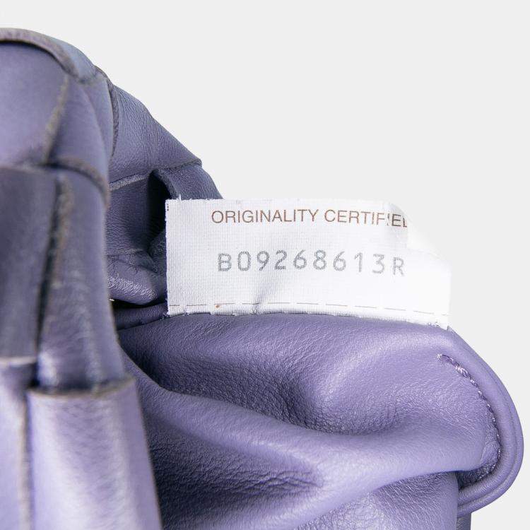 Pre Owned Bottega Veneta Purple Mini Nappa Intrecciato Jodie