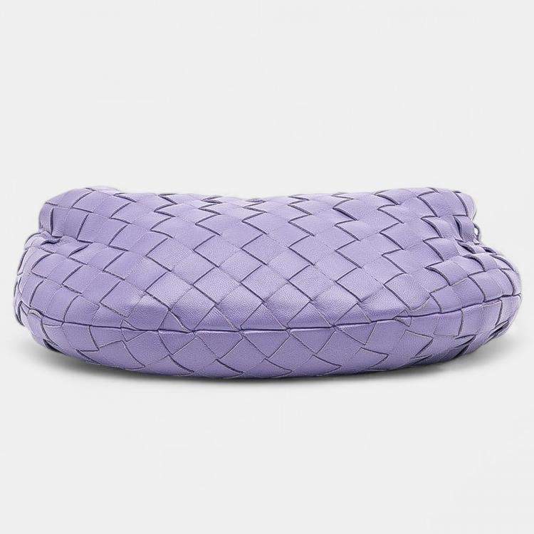 Pre Owned Bottega Veneta Purple Mini Nappa Intrecciato Jodie