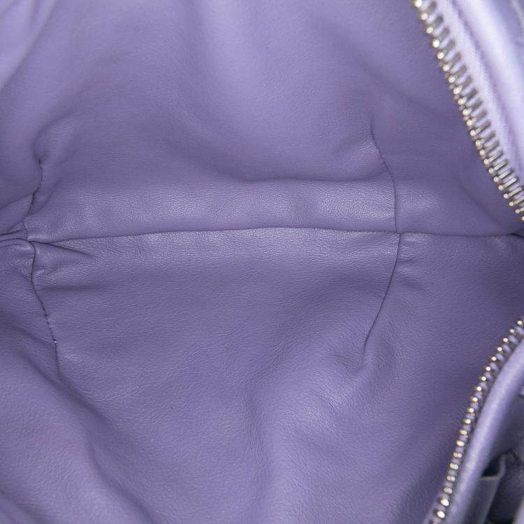 Pre Owned Bottega Veneta Purple Mini Nappa Intrecciato Jodie