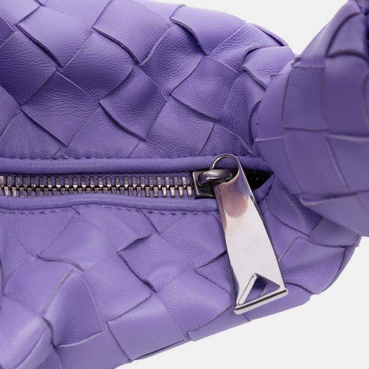 Pre Owned Bottega Veneta Purple Mini Nappa Intrecciato Jodie