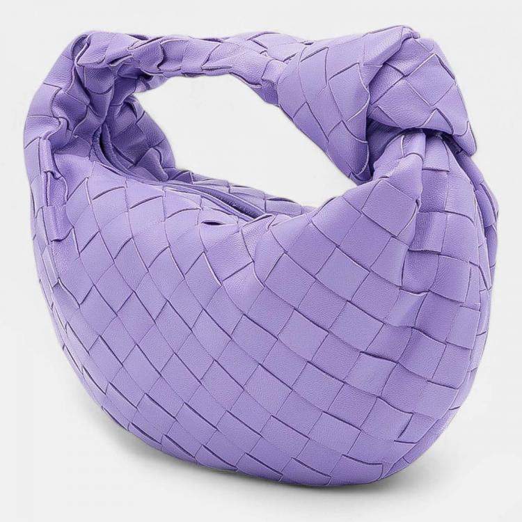 Pre Owned Bottega Veneta Purple Mini Nappa Intrecciato Jodie