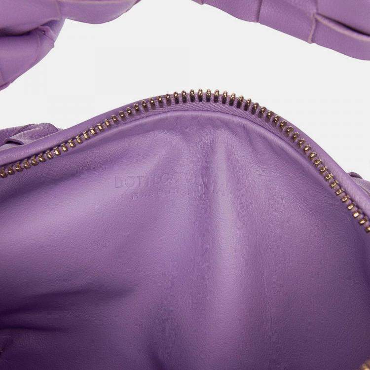 Pre Owned Bottega Veneta Purple Mini Nappa Intrecciato Jodie
