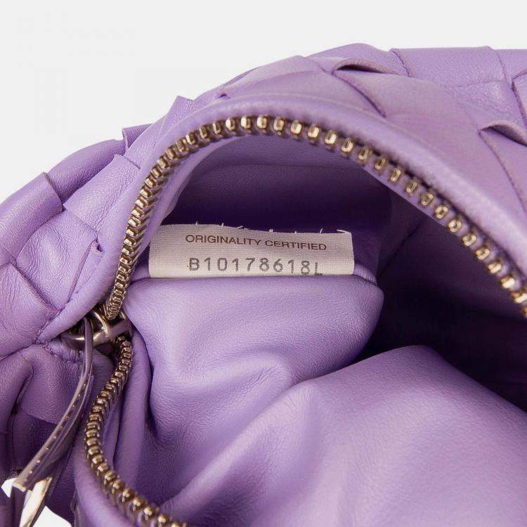 Pre Owned Bottega Veneta Purple Mini Nappa Intrecciato Jodie