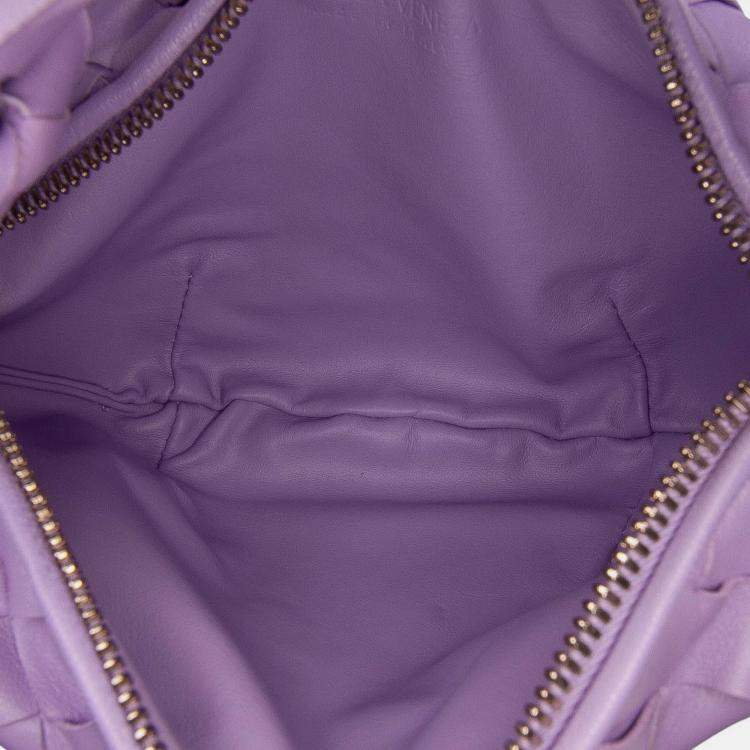 Pre Owned Bottega Veneta Purple Mini Nappa Intrecciato Jodie