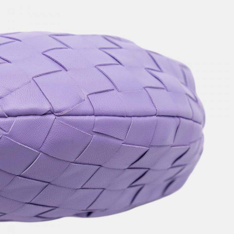 Pre Owned Bottega Veneta Purple Mini Nappa Intrecciato Jodie