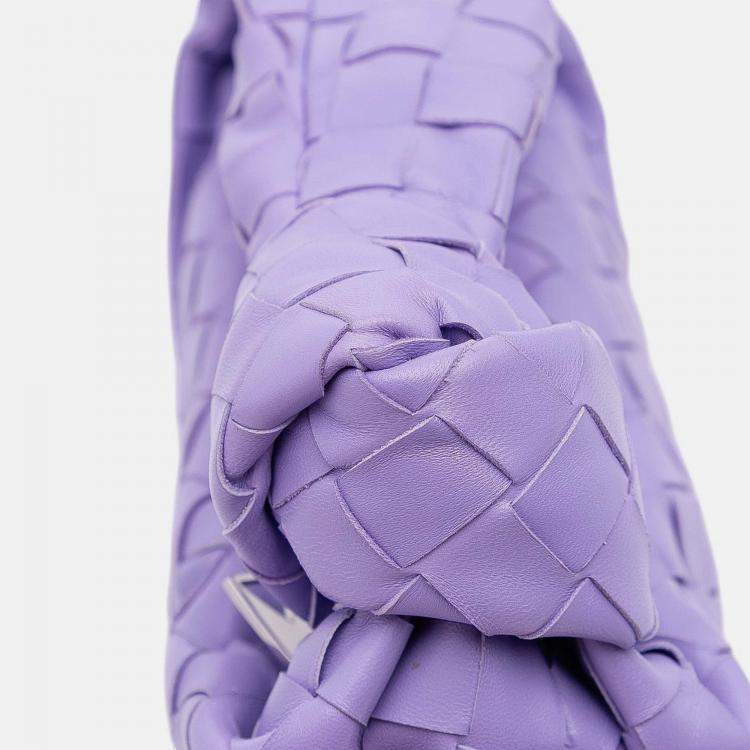 Pre Owned Bottega Veneta Purple Mini Nappa Intrecciato Jodie